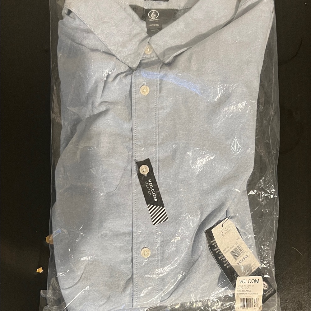Volcom Men's Sky Blue Casual Shirt